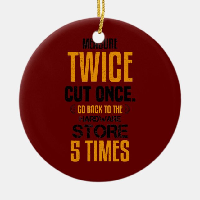 Adorno De Cerámica Graciosa Medida Dos Carpinteros Joiner Woodwork (Frente)