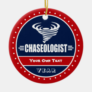 Adorno De Cerámica Graciosa tormenta Chaser Tornado Twister