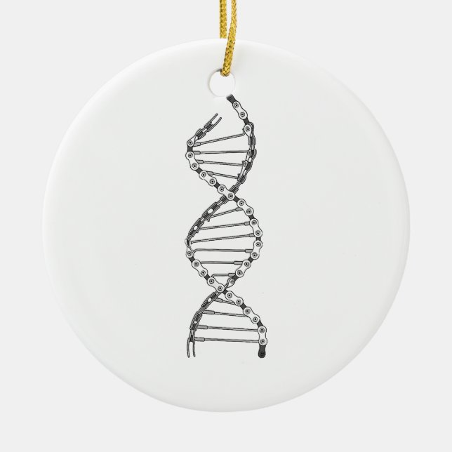 Adorno De Cerámica Gracioso ADN Ciclismo Cadena de bicicleta Biciclet (Frente)