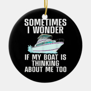 Adorno De Cerámica Gracioso Arte En Barco Para Hombres Mujeres Bote W