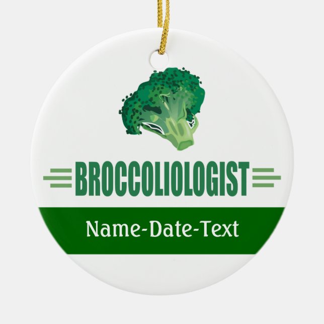 Adorno De Cerámica Gracioso brócoli (Frente)