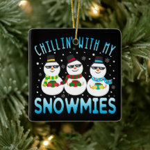 Gracioso Chillin' Con Mis Navidades Snowmies