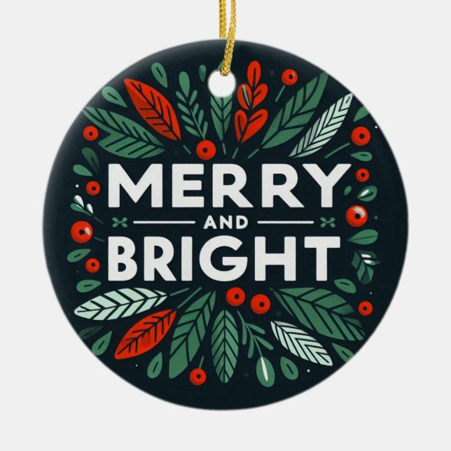 Adorno De Cerámica Gracioso Chiste merry y ebrio brillante (Frente)