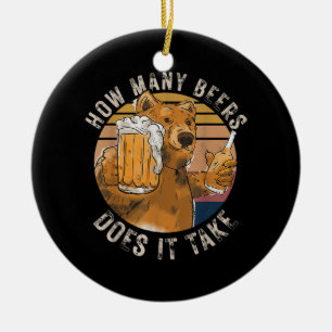 Adorno De Cerámica Gracioso ¿Cuántas Cervezas Se Toma?