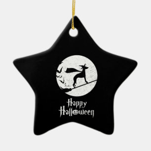 Adorno De Cerámica Gracioso disfraz de Halloween Bruja de perro WHIPP