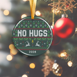 Adorno De Cerámica Gracioso Introvertido No Abrazos Navidades Feo Sué