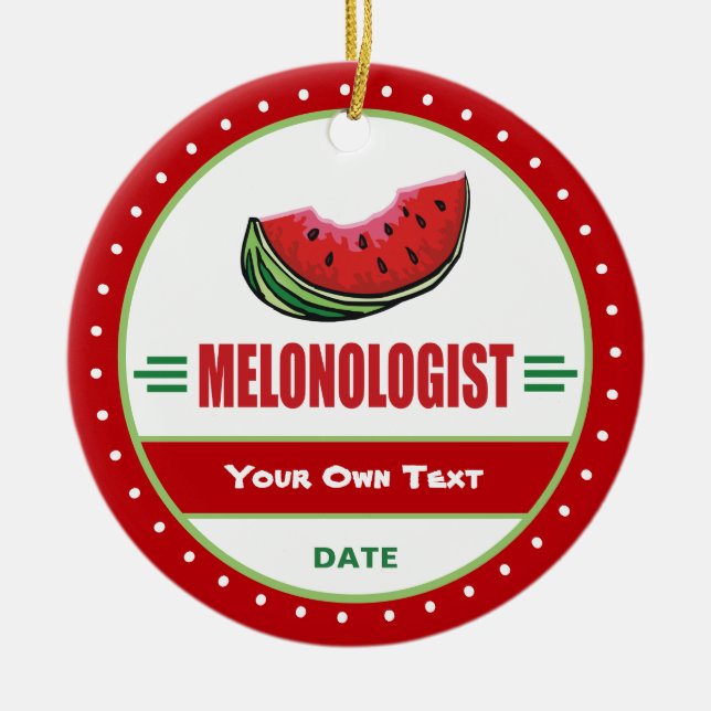 Adorno De Cerámica Gracioso me encanta la sandía (Frente)