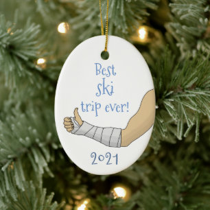 Adorno De Cerámica Gracioso Mejor viaje de esquí de todos los tiempos