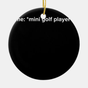 Adorno De Cerámica Gracioso Mini Golf Player Meme