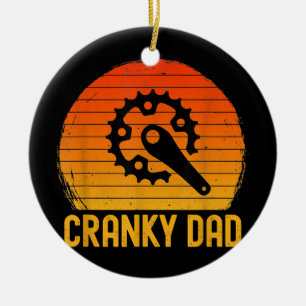 Adorno De Cerámica Gracioso papá de Cranky para ciclistas que compite