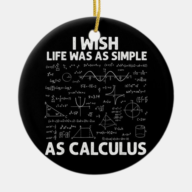 Adorno De Cerámica Gracioso Para Hombres Mujeres Math Math Math Chist (Frente)