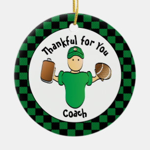 Adorno De Cerámica Gracioso Personalizado entrenador de fútbol gracia
