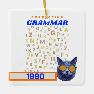 Adorno De Cerámica Gracioso profesor de inglés - Corregir tu gramátic