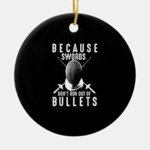 Adorno De Cerámica Gracioso regalo de esgrima Cute Fencer Amor a la E