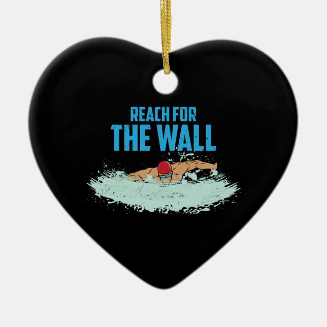 Adorno De Cerámica Gracioso Regalo De Natación Cotizada De Natación (Frente)