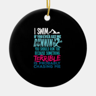 Adorno De Cerámica Gracioso Regalo De Natación Un Nadador