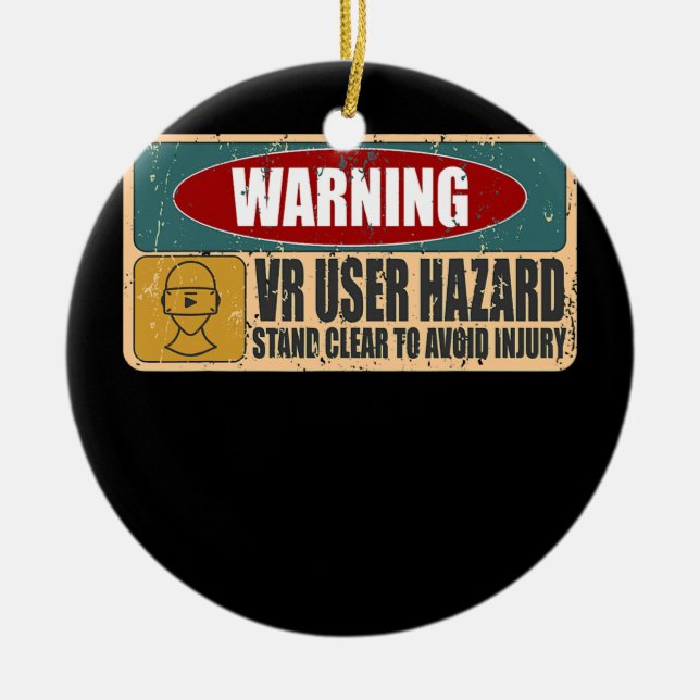 Adorno De Cerámica Gracioso usuario de VR Hazard Gamer temática reali (Frente)