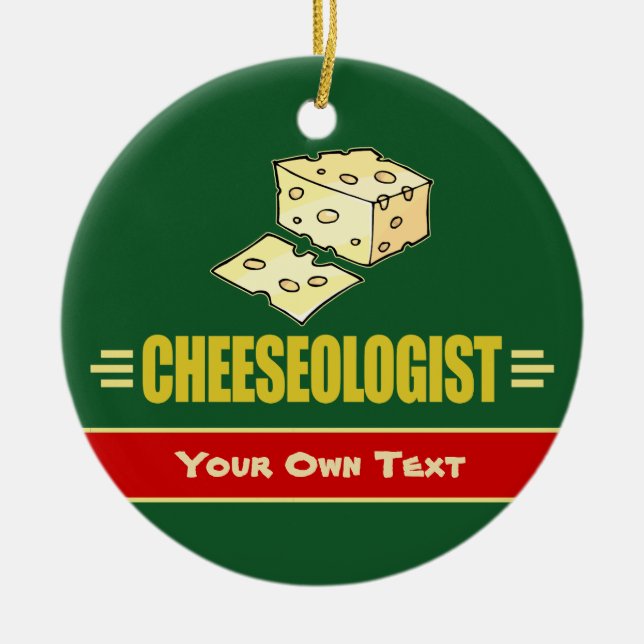 Adorno De Cerámica Graciosos Personalizados Navidades de queso (Frente)