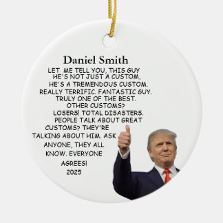 Adorno De Cerámica Graciosos Regalos Personalizados Para Trump Orname