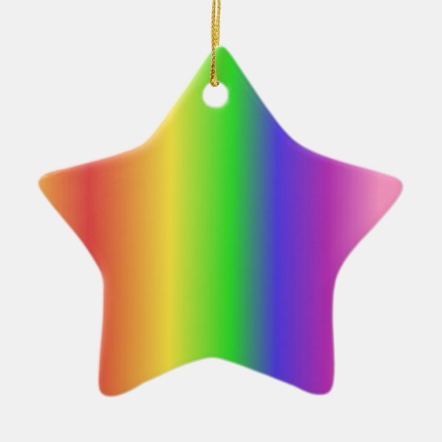 Adorno De Cerámica Gradiente arco iris (Frente)