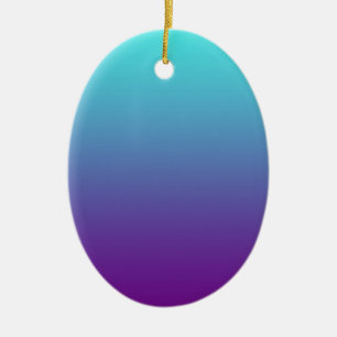 Adorno De Cerámica Gradiente de Fondo Simple Turquesa Azul Púrpura