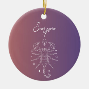 Adorno De Cerámica Gradiente de signo de estrella de horóscopo zodiac