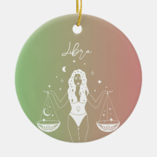 Adorno De Cerámica Gradiente de signos de estrella del horóscopo de L