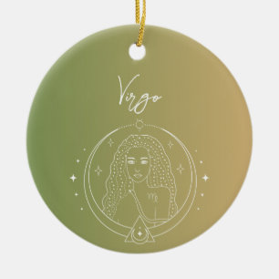 Adorno De Cerámica Gradiente de signos de estrella del horóscopo zodi