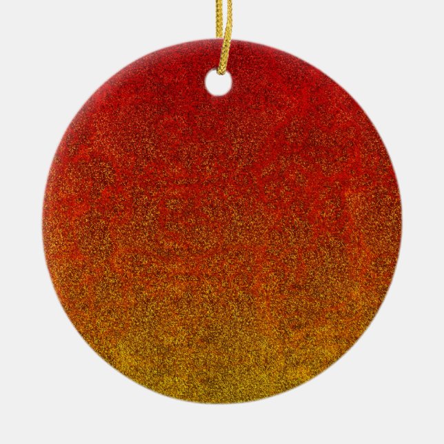 Adorno De Cerámica Gradiente Purpurina de llama de caída (Frente)