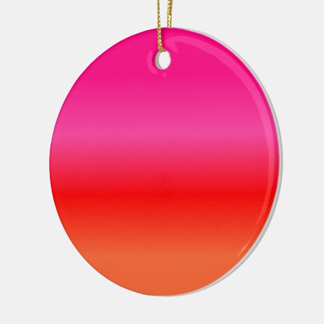 Adorno De Cerámica Gradiente rosa, rojo y Naranja (Izquierda)