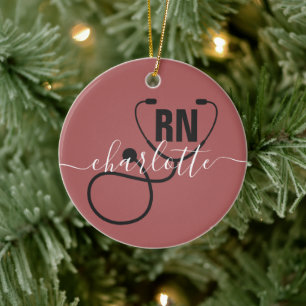 Adorno De Cerámica Graduación de enfermeras registradas de RN persona