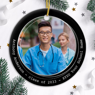 Adorno De Cerámica Graduación de fotografía de Personalizado elegante