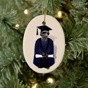 Adorno De Cerámica Graduación de grado de Meerkat