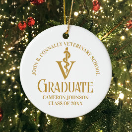 Adorno De Cerámica Graduación de la foto de la Escuela Veterinaria de