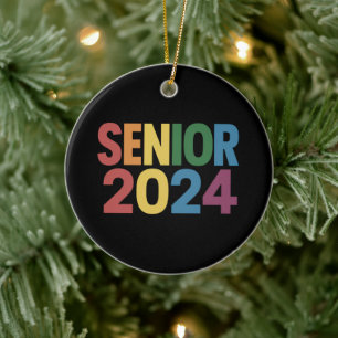 Adorno De Cerámica Graduación del Orgullo LGBT arcoiris Senior 2024