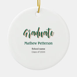 Adorno De Cerámica Graduación moderna de estilo negrita y simple con