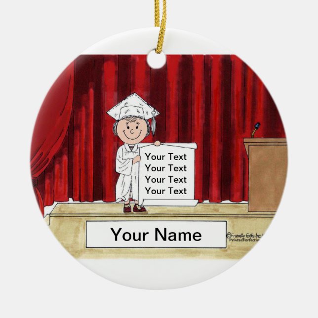 Adorno De Cerámica Graduación: mujer (Frente)