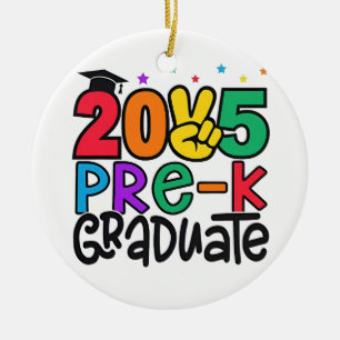 Adorno De Cerámica Graduación preescolar de niños de pregrado 2025
