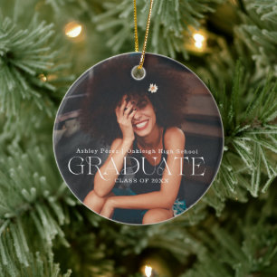 Adorno De Cerámica Graduado Navidades sensacionalistas de Photo Kee