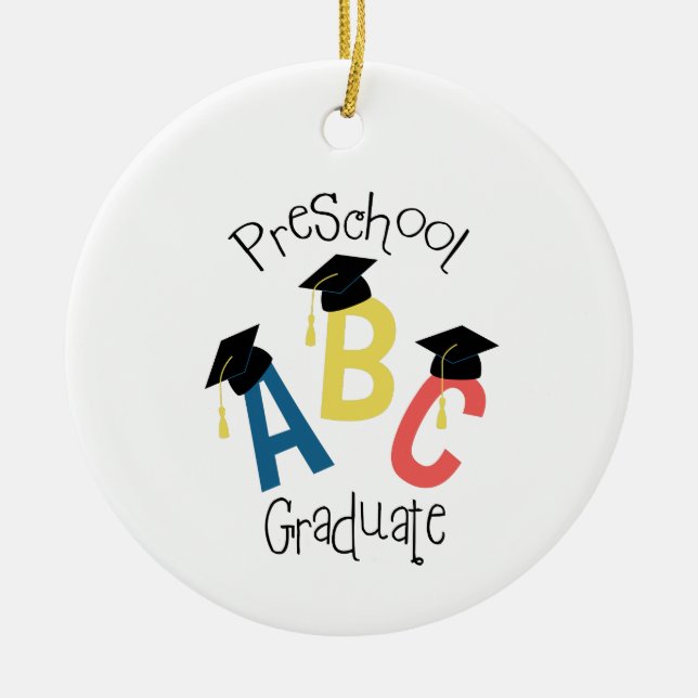 Adorno De Cerámica Graduado preescolar (Frente)