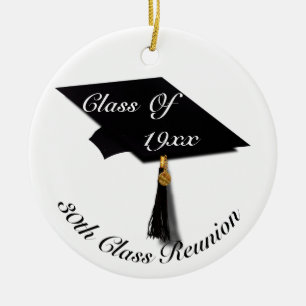 Adorno De Cerámica Graduation Cap & Diploma - High School Reunion