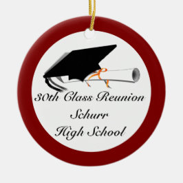 Adorno De Cerámica Graduation Cap With Diploma - High School Reunion
