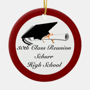 Adorno De Cerámica Graduation Cap With Diploma - High School Reunion