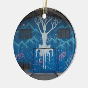 Adorno De Cerámica Graffiti De Árbol De Vida