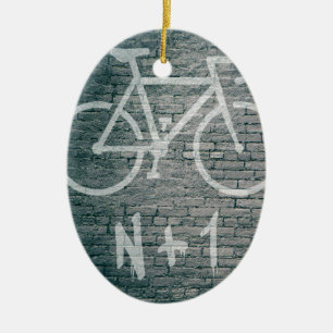 Adorno De Cerámica Graffiti en bicicleta N+1