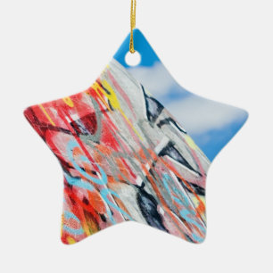 Adorno De Cerámica graffiti planetario