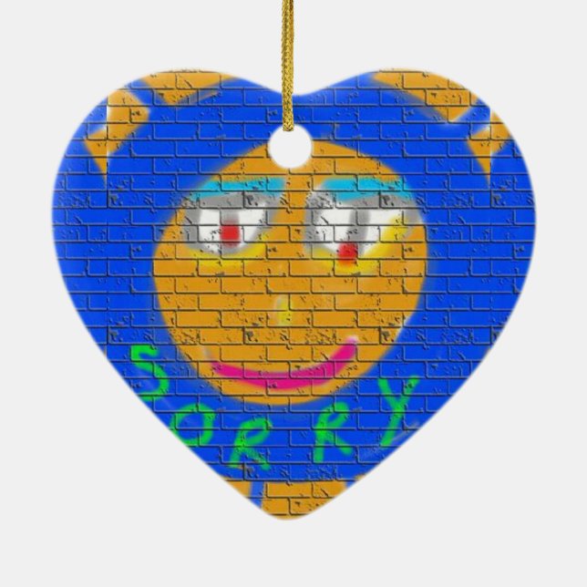 Adorno De Cerámica Graffiti, rostro triste del arte, tristeza arrepen (Atrás)