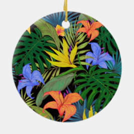 Adorno De Cerámica Gráfica de flor tropical Hawai Aloha