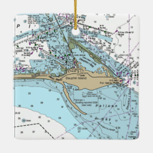 Adorno De Cerámica Gráfico AL de la isla Dauphin