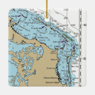 Adorno De Cerámica Gráfico de Abaco de Marsh Harbour